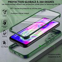 360 ° Protection intégrale du corps, protection d'écran transparente double face, coque de téléphone pour Samsung Galaxy A36 A56 A17 A16 A37 A57 A27 A07