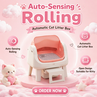 Litière Intelligente Autonettoyante AS12 Plug & Play Double Mode Verrouillage Enfant Grande Capacité Nettoyage Facile pour Grands Chats Munchkin
