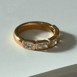 IGI Certified Vvs Lab Made Diamond Wedding <b>Ring</b> Custom 925 <b>Silver</b> Yellow Gold Lab Created Diamond Anniversary <b>Ring</b> Women Jewelry - Product Image 2