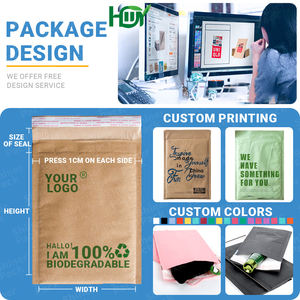 Sacs d'expédition 38cm X 50cm noir rose logo personnalisé Ziploc personnalisé <span class=keywords><strong>plus</strong></span> petit logo en carton épais écologique sac d'expédition en nid d'abeille en vrac - Product Image 4