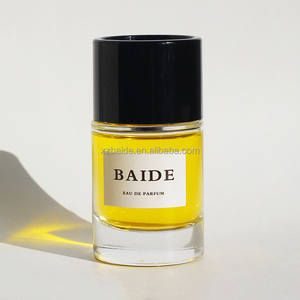 Flacon de parfum en verre de luxe personnalisé, transparent, rond, avec pompe à pression, 50 ml, 100 ml, avec boîte - Product Image 5