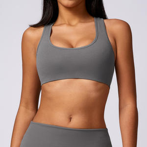 Sujetador Deportivo de Algodón y Elastano Personalizado para Yoga, Gimnasio, Atletismo, Correr, Fitness, Ropa Deportiva Activa, Resistente a Impactos y de Secado Rápido para Mujer - Product Image 3