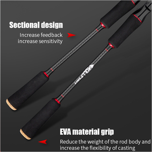 Obei — <span class=keywords><strong>canne</strong></span> à pêche légère, spinning et <span class=keywords><strong>casting</strong></span>, en fibre de carbone, pour grand jeu, 1.68m, 1.8m, 2.1m, 2.4m, 2.7m, M/MH/L - Product Image 2
