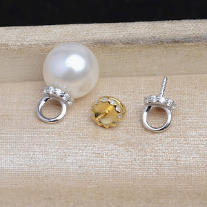 Accesorios de Plata S925 para DIY, Soporte para Colgante de Perla Vacío 5773, Bucle Cerrado, 8-12 Piezas por Precio, Fornituras de Joyería - Product Image 2