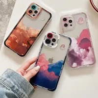 Retro Moon Night Late Cloud Telefoon Case Voor Iphone 13 Pro 11 12Pro Max Xr Xs Max 7 8 Plus X Lens Bescherming Shockproof Soft Cover