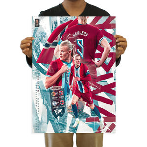 <span class=keywords><strong>Affiche</strong></span> murale de football en impression numérique 30x45cm sur toile, écologique, résistante aux UV, impression de <span class=keywords><strong>star</strong></span> du football - Product Image 3