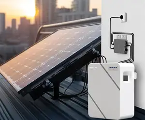 Pysun Đức On-Lưới 600 800 Watt Ban Công Bảng Điều Chỉnh Năng Lượng Mặt Trời PV Năng Lượng Mặt Trời Hệ Thống Lưới Gắn Ban Công Vườn Linh Hoạt Năng Lượng Mặt Trời Hệ Thống Kit