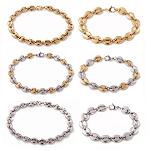 Classic Fashion Jewelry 18k Gold Plated Stainless Steel Coffee Bean <strong>Bracelet</strong> for Women Girls Anniversary Gift - Product Image 2