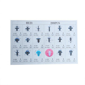 HE21 299Pcs Auto Clips Kit Black Plastic <b>Fasteners</b> For Car Interior Repair Universal Fit - Product Image 4
