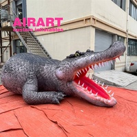 Formes personnalisées Accessoires d'activité Crocodile gonflable Ballon modèle demi-crocodile gonflable