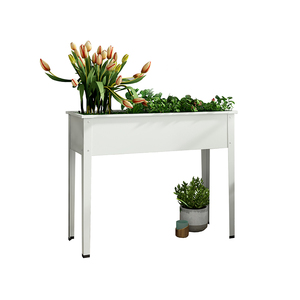 <span class=keywords><strong>Lit</strong></span> de jardin en acier <span class=keywords><strong>surélevé</strong></span> <span class=keywords><strong>avec</strong></span> pieds pot de plantes d'extérieur pour lits de légumes et de fleurs à usage domestique - Product Image 1