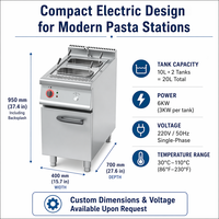Cuiseur à pâtes électrique professionnel pour restaurants et cuisines, modèle JZH-TM-S3, puissance 6KW, garantie 1 an