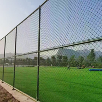 Malla de Alambre Galvanizado con Forma de Diamante Q195 1.5-3.5mm 50x50mm, Valla Flexible Anti-Impactos para Canchas Deportivas de Baloncesto