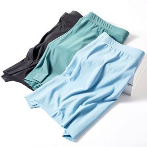 Calzoncillos Boxer para Hombre, Transpirables, Cómodos, de Color Sólido, de Seda de Hielo, para Verano, con Bolsa Convexa en U, Sexy - Product Image 3