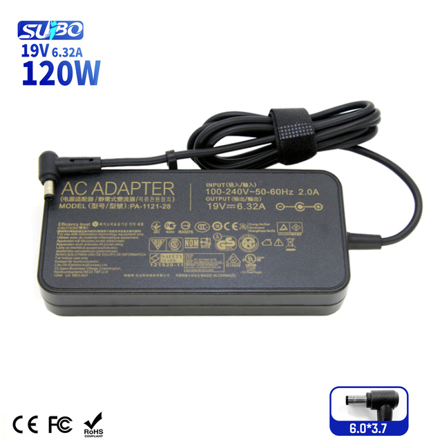 SUIBO Ultra-Slim 120W Plug Universal Power Supply Adapter for AsuLaptops PD OCP OTP OVP Protection 19V 6.32A DC Port CE FCC ROHS