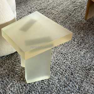 <strong>High</strong> Class Creativity Living Room Matte Green Acrylic <strong>Side</strong> <strong>Table</strong> Art Design Home Use Small Acrylic Coffee <strong>Table</strong> - Product Image 2