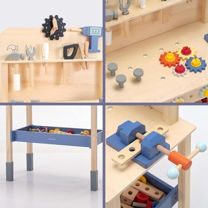 <span class=keywords><strong>Atelier</strong></span> de Construction <span class=keywords><strong>jouet</strong></span> en bois enfants outil banc enfant en bas âge établi avec enfants ensemble d'outils outils de construction ensembles semblant jouer jouets - Product Image 3
