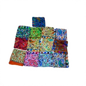Écharpe carrée de luxe en twill de soie 100% de la meilleure qualité, fournie par un fournisseur indien, impression numérique personnalisée, multifonctionnelle, style long pour femmes - Product Image 1