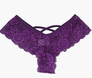 2025 Sexy Transparent dames taille basse sous-pantalon culotte brodé Logo sur la taille uni teint pour les jeunes filles matures - Product Image 3