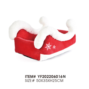 卸売クリスマスそり犬用ベッド洞窟かわいいホリデーギフトプレミアム品質耐久性高級面白い犬用ベッド - Product Image 3