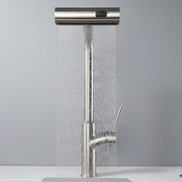Robinet de lavabo de cuisine à affichage numérique chaud et froid robinet à 3 voies