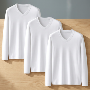 T-shirt à manches longues pour homme A5570, col rond, raglan, 100% polyester, polaire, écologique, imprimé par transfert thermique, résistant à l'usure - Product Image 1