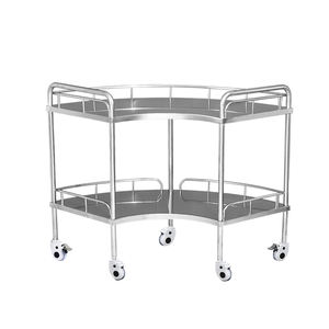 Troli Peralatan Fisioterapi Rumah Sakit Mobile 3 Rak Baja Anti Karat dengan Kapasitas 100kg - Product Image 3