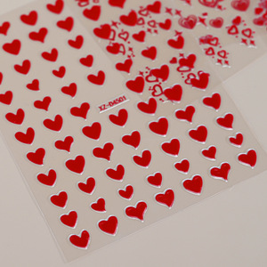 Pegatinas para <span class=keywords><strong>Uñas</strong></span> del Día <span class=keywords><strong>de</strong></span> San Valentín, 12 Estilos, Corazón Rojo, Tendencia INS, Graffiti, Adhesivos Decorativos para <span class=keywords><strong>Uñas</strong></span> - Product Image 2