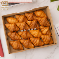 Boîte à pâtisserie personnalisée jetable pour mini-sandwichs au poulet et au jambon, en papier kraft, pour frites et hamburgers, emballage rapide pour la restauration rapide