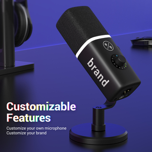 Zimhome 2024 New Arrival ZTT32 USB/XLR Wired 192KHz/16Bit Dynamic RGB Gaming <b>Microphone</b> with Stand - Product Image 6