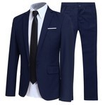 Completo da Uomo Stile Gentiluomo Britannico 2026 Nuova Tendenza Due Pezzi Taglie Forti Traspirante Stampato con Bottoni per Matrimonio Formale - Product Image 5