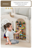 Parc Bébé Pliable au Design Moderne avec Barrière de Sécurité et Maisonnette pour Bébés et Tout-Petits, Idéal pour Chambre