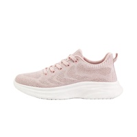 Chaussures de course respirantes en maille Fly Knit sur plateforme, personnalisées OEM, style coréen, avec amorti, pour femmes
