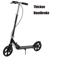 Trottinette électrique pour adulte avec grandes roues, trottinette pliable à deux roues avec frein à main.