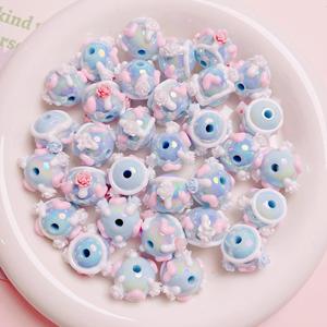 16mm UV Plated Mixed Color <b>Shell</b> Round Acrylic <b>Beads</b> DIY Handmade Mobile Phone Chain Accessories Modern - Product Image 3