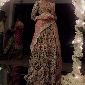 ATIYA LIBAS Impresionante Lehenga Choli de longitud hasta el suelo indio/pakistaní con Dupatta pesada para boda/fiesta-Material de acetato - Product Image 4