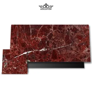 GOLDTOP OEM/ODM marmol عالية الجودة إيطاليا الأحمر الرخام مصقول روزا Levanto الرخام Elazig Visne ألواح بلاط الرخام ل كبير