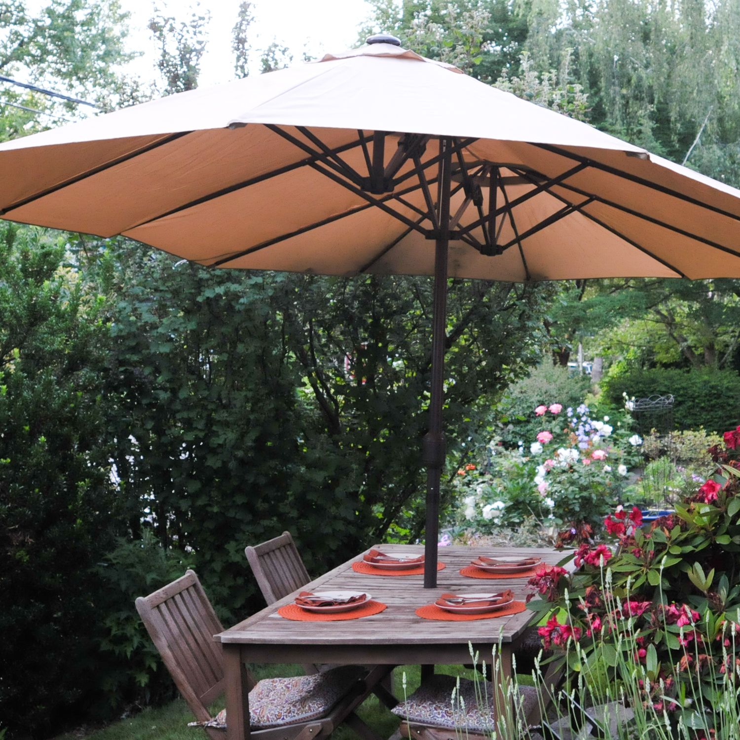 10 ft patio umbrella red Yescom 10' Outdoor Market Umbrella Replacement Canopy main image 0