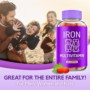 Supplément de santé à base de plantes dans la saveur de raisin Vitamine Zinc Gommes de fer pour l'amélioration de la mémoire et du sommeil - Product Image 3