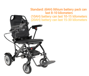 נייד כפול כוח חשמלי חשמלי חשמלי גלגלים מסגרת סגסוגת אלומיניום מסגרת קשישים גישה לנכים - Product Image 5