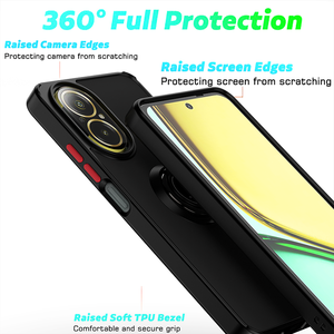 Para OPPO <span class=keywords><strong>Realme</strong></span> C67 4G C11 C20 C21Y C30S C31Y C33 C35 Coque trasero con anillo magnético TPU PC Anti gota a prueba caja del teléfono al por mayor - Product Image 3