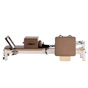 Lit de Pilates en alliage d'aluminium commercial, pour studio et usage domestique, barre de repose-pieds réglable, machine de Pilates blanche durable - Product Image 5