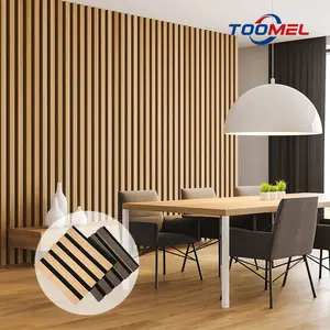 Decorative Interior Soundproof Akupanel SLAT Wood Wall Decor Acoustic Foam Panels Elegant Veneer Panels For Interior Design