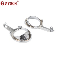 Kits de carrosserie ABS chromés argentés pour voiture, pare-chocs avant, feux antibrouillard, coques de phares, 1608110880 1608111480 pour Peugeot 208 2012-2015