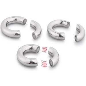 Zware metalen penisring, scrotumstretcher, glansring, magnetische cockring voor mannen - Product Image 5