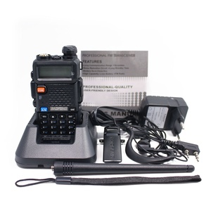 Radio Bidireccional Portátil UV-5R de 5W, VHF UHF de Doble Banda, Analógico, Walkie Talkie con Cargador, Antena, Resistente al Agua IP54 - Product Image 1