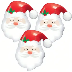 Nuevo globo navideño de papel de aluminio de Santa Jumbo Jolly St Nick para decoración de fiesta de Navidad, globo de papel de aluminio de 32 pulgadas Jolly Saint Nick Santa