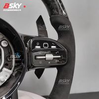 Volant en fibre de carbone forgé personnalisé avec LED, adapté aux Mercedes Benz Classe A, E, S, C, G, W205, W204, W212, W211, W213, E300, W218