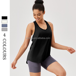 Nouveau chemisier <span class=keywords><strong>de</strong></span> sport pour femmes lâche licou gilet Yoga vêtements séchage rapide respirant confortable gratuit sans manches Fitness <span class=keywords><strong>haut</strong></span> <span class=keywords><strong>de</strong></span> course - Product Image 4