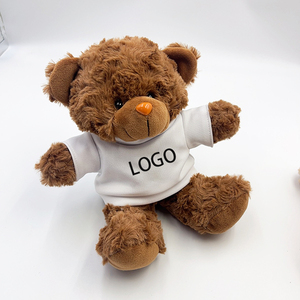 Venta al por mayor de osos de peluche personalizados con capucha logotipo personalizado texto Oem camisas de sublimación en blanco oso de peluche juguetes regalos - Product Image 5